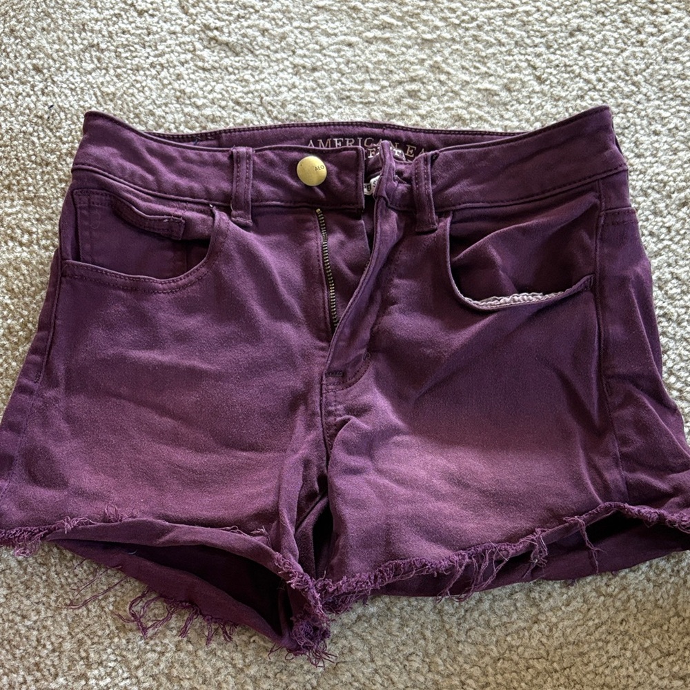 American Eagle Outfitters Women's Deep Purple Jean Shorts